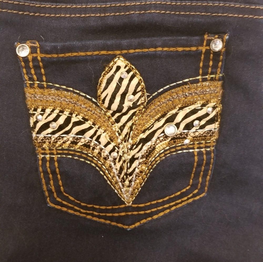 Black Crystal Skinny Jeans - Picture 5 of 8